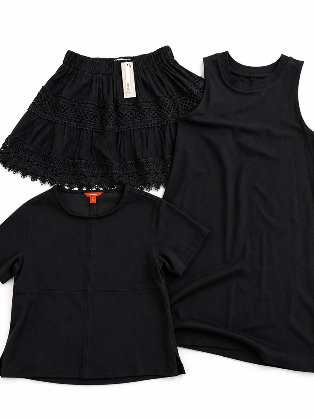 ✨✨ Tank dress / faux suede Tee & Lace Skirt bundle